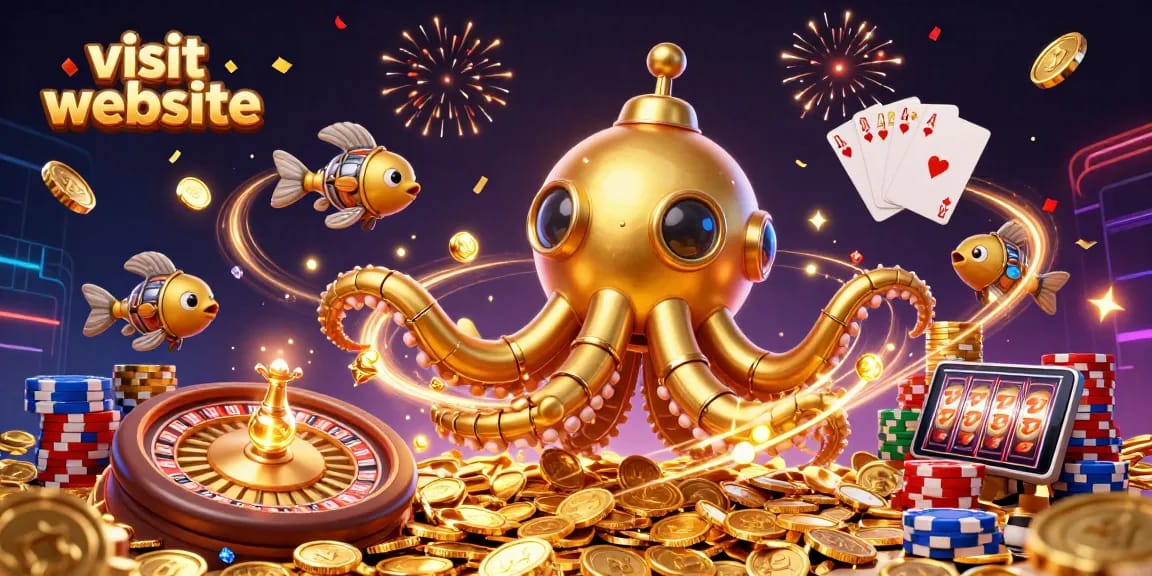 Experience casino excitement as you visit website featuring games, golden kraken, and vibrant action.
