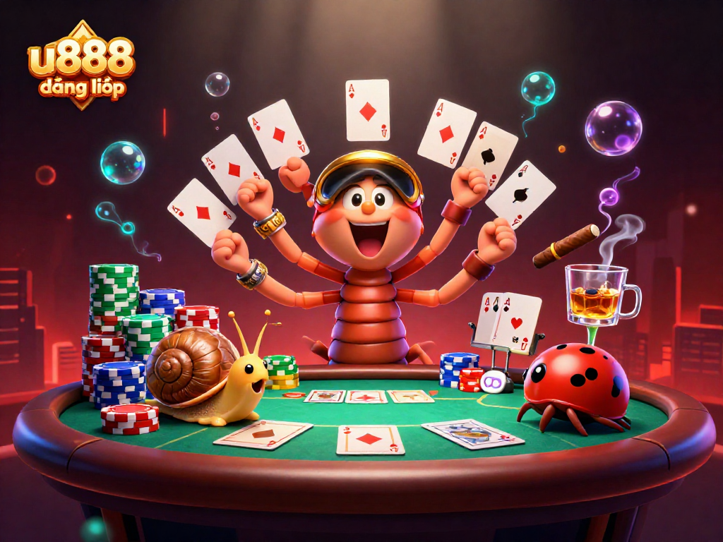 Engage with u888 đăng nhập for thrilling poker nights and giant chip stacks surrounded by lively characters.