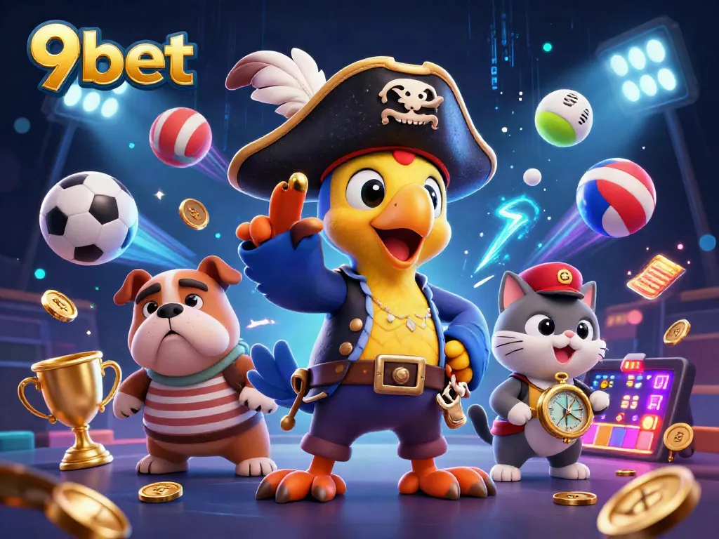 Experience thrilling wins at 9bet with stunning 3D characters amidst dynamic gaming action.
