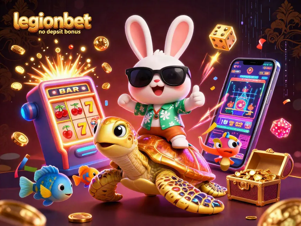Enjoying the excitement of legionbet no deposit bonus with the lucky rabbit and golden turtle.