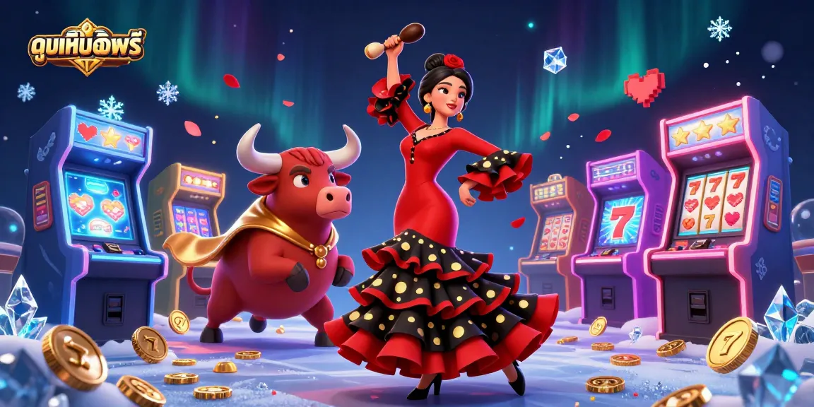 Experience ดูหนังออนไลน์ฟรี with exciting gaming elements in a rich 3D casino scene featuring vibrant characters.