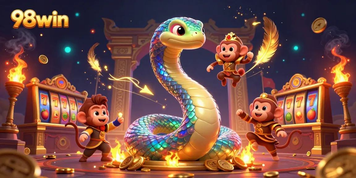 Experience the vibrant world of 98win with dynamic slot games and enchanting characters.