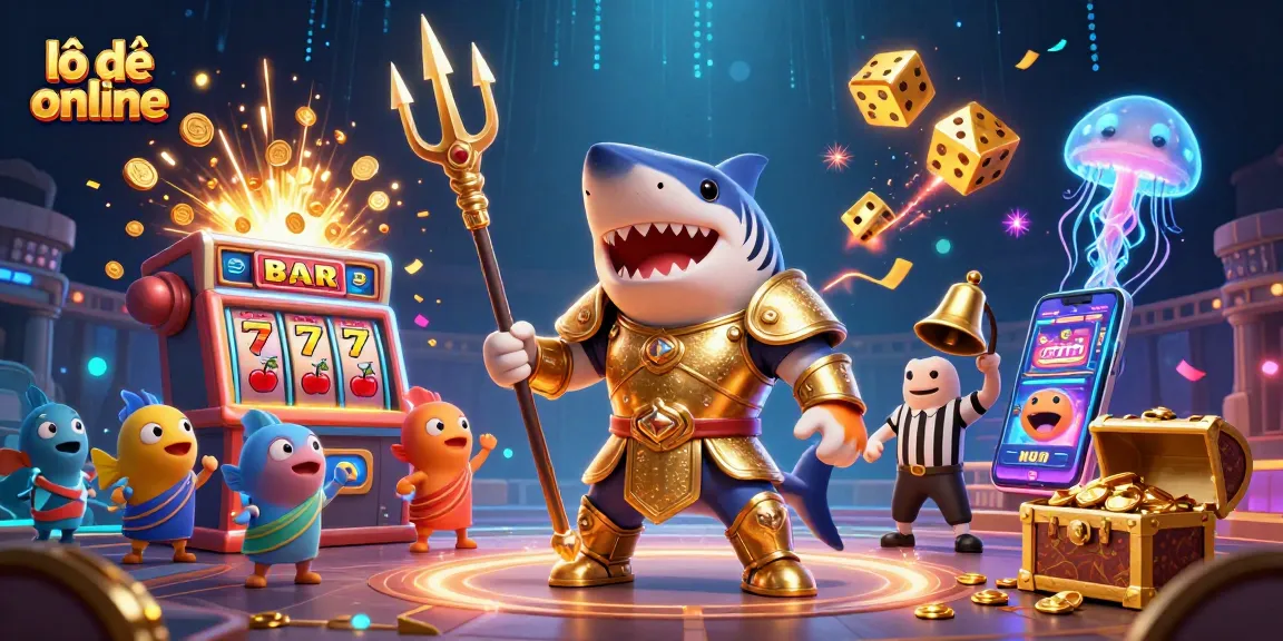 Experience the thrill of lô đề online with vibrant 3D characters and casino elements bursting with excitement.